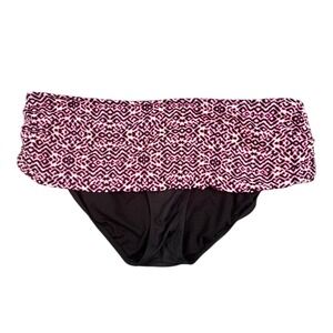 Anne Cole Collection Women's Swim Bottoms Pink Geometric Waist Size 12‎ 455